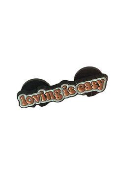 LOVING IS EASY Retro Enamel Lapel Pin NEW